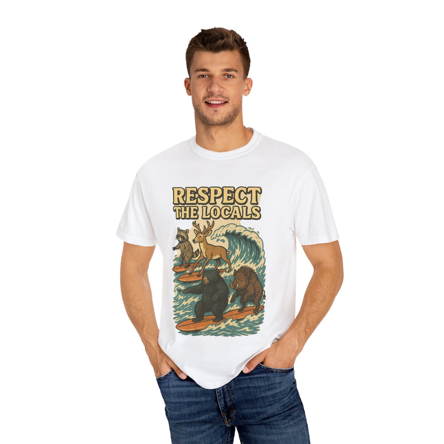 Respect the Locals: Surfs Up T-Shirt | Wear It Now | Preserve Wildlife | Jax Humor