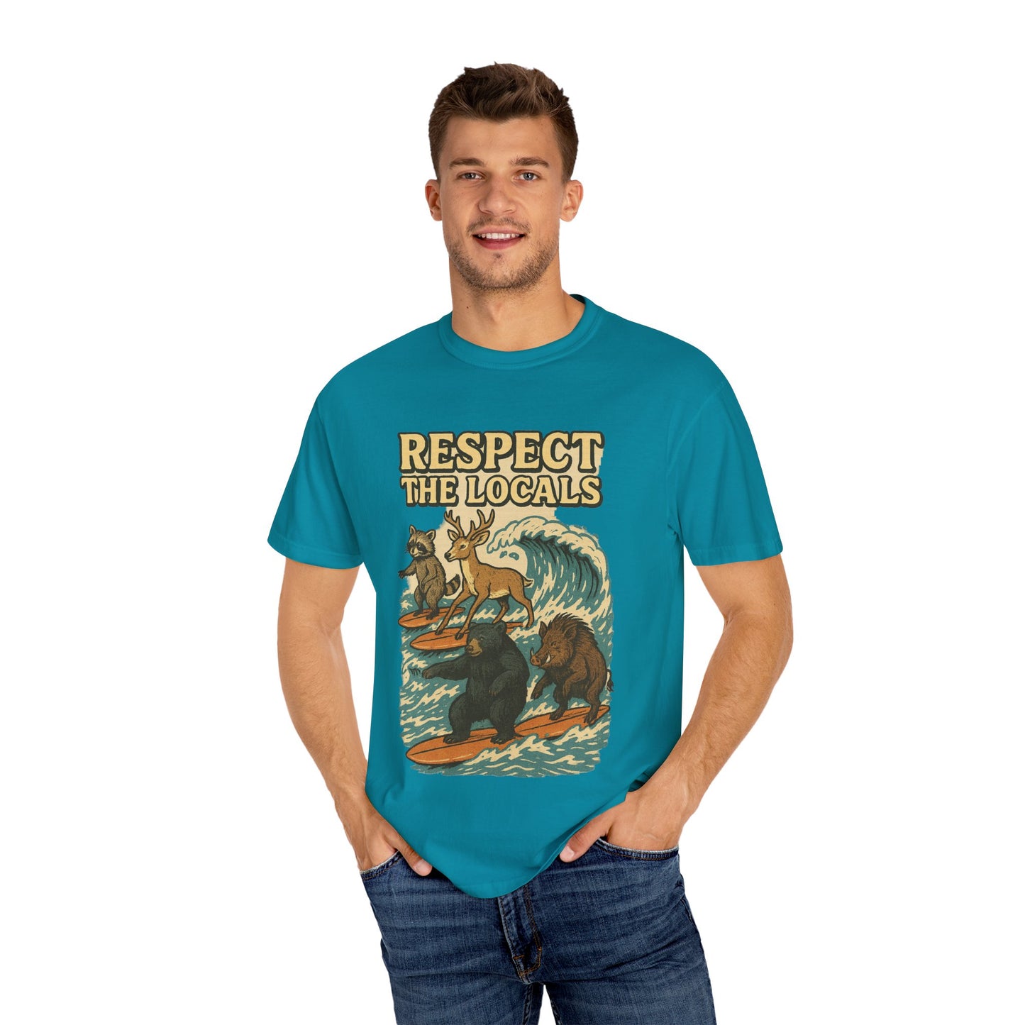 Respect the Locals: Surfs Up T-Shirt | Wear It Now | Preserve Wildlife | Jax Humor