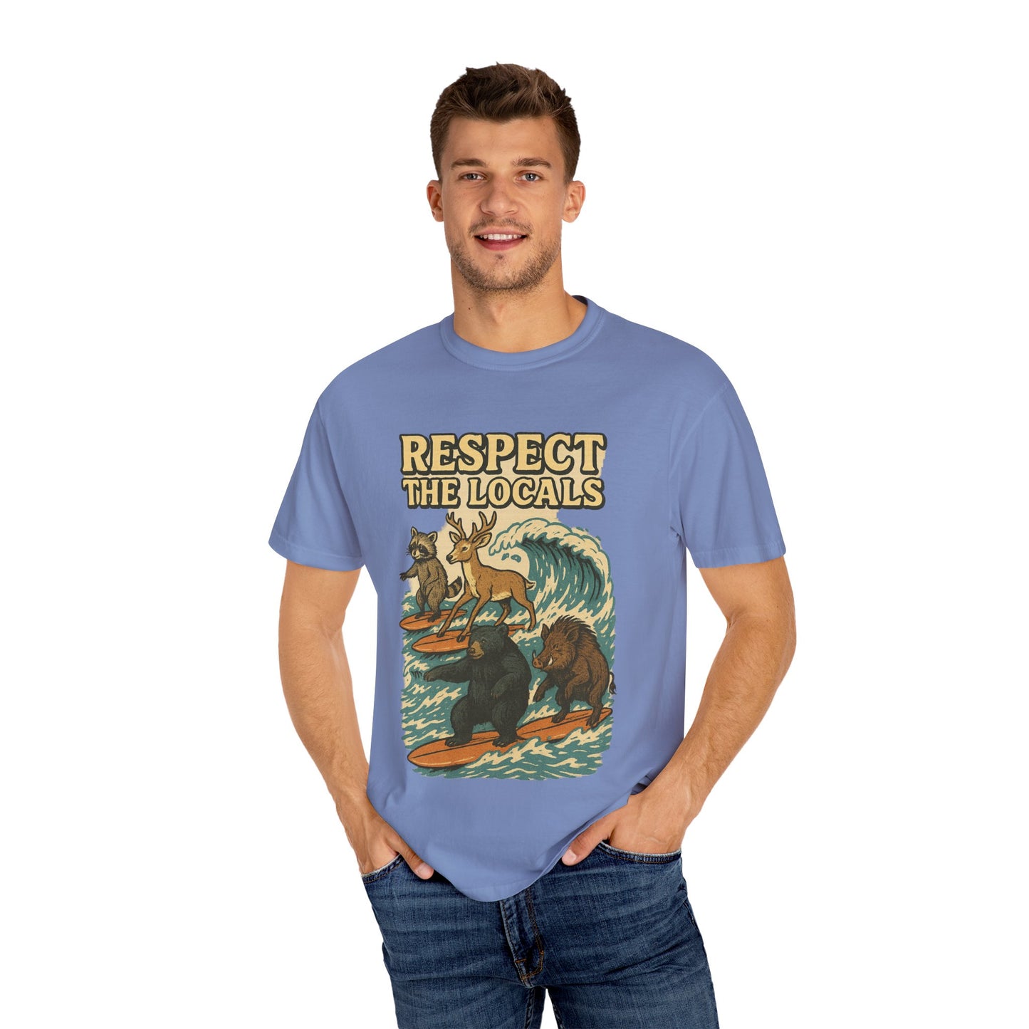 Respect the Locals: Surfs Up T-Shirt | Wear It Now | Preserve Wildlife | Jax Humor
