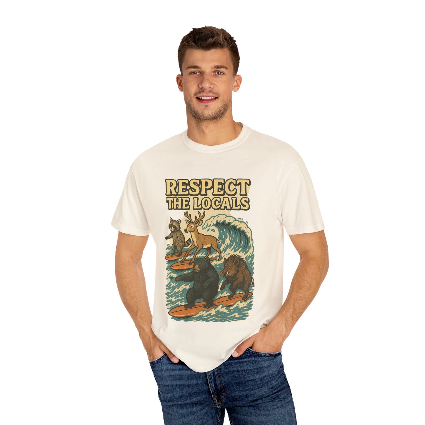 Respect the Locals: Surfs Up T-Shirt | Wear It Now | Preserve Wildlife | Jax Humor