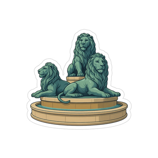 San Marco Lion Fountain Sticker | Get Yours | Jax Humor