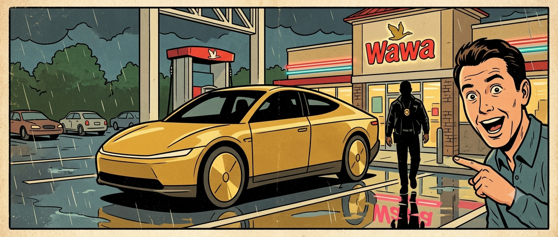 A Tesla Cybercab Showed Up at a Jacksonville Wawa