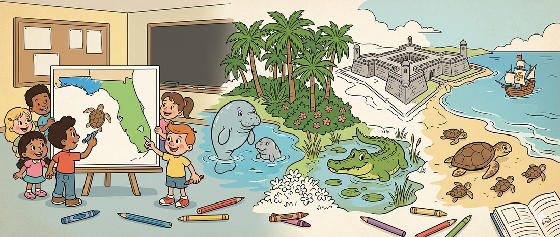 How Teachers Use a Florida Coloring Book to Teach State History