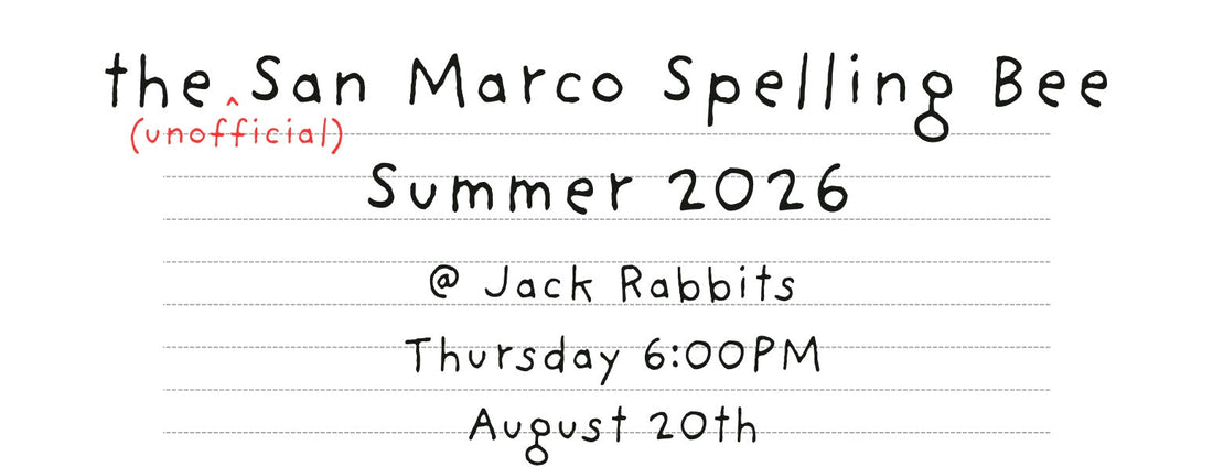 The San Marco Spelling Bee Is Back at Jack Rabbits, and Five Bucks Gets You In