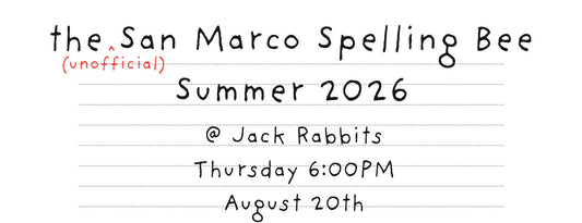 The San Marco Spelling Bee Is Back at Jack Rabbits, and Five Bucks Gets You In