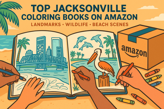 Top Jacksonville, Florida Coloring Books on Amazon: Landmarks, Wildlife, and Beach Scenes