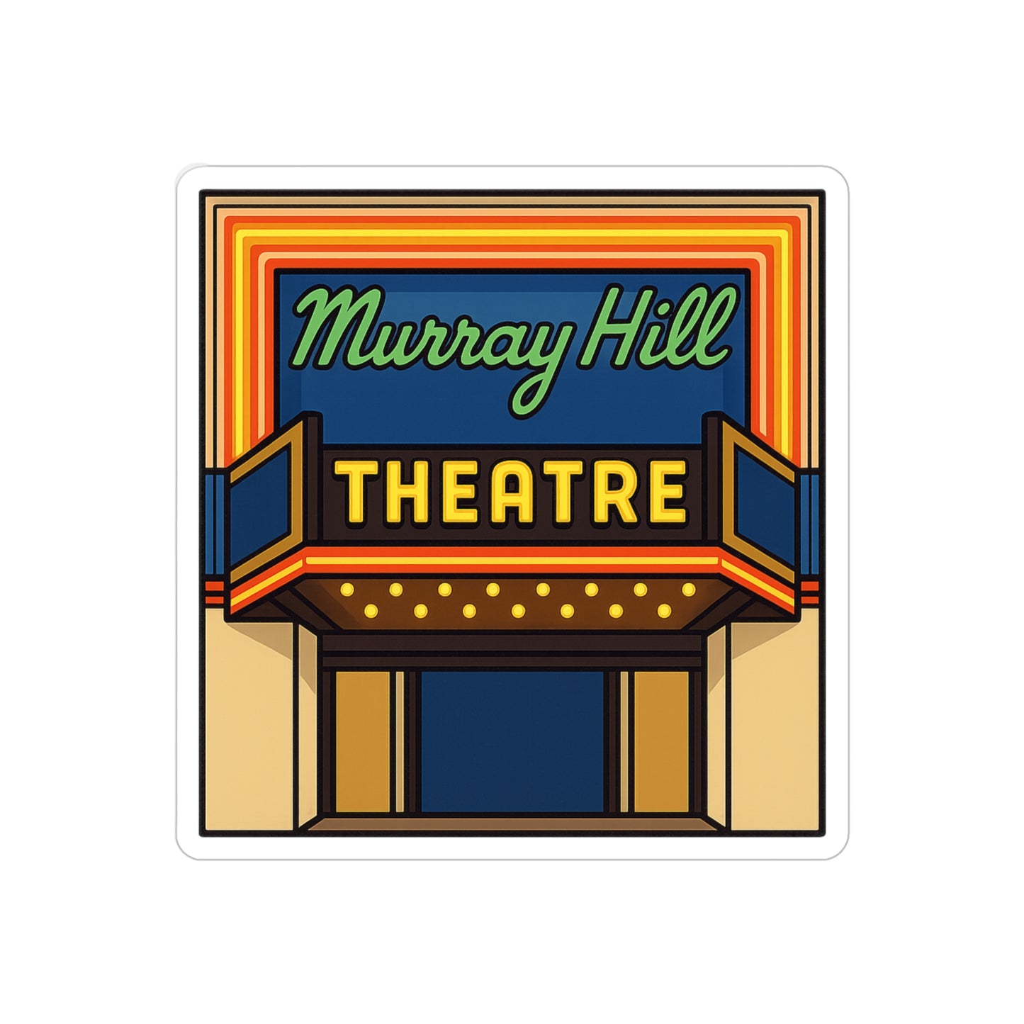 Murray Hill Theatre Sticker | Get Yours | Jax Humor