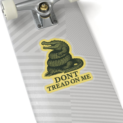 Don't Tread On Me Alligator Sticker — Patriotic Vintage Gadsden-Style Vinyl Kiss-Cut