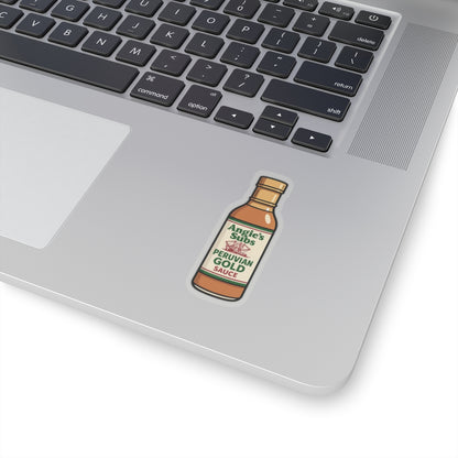 Peruvian Gold Sauce Sticker | Angie's Subs Kiss-Cut Vinyl Sticker | Get Yours Now | Jax Humor