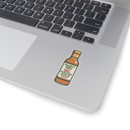 Peruvian Gold Sauce Sticker | Angie's Subs Kiss-Cut Vinyl Sticker | Get Yours Now | Jax Humor