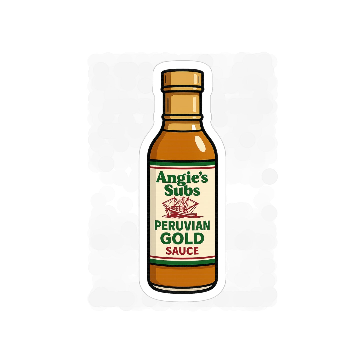 Angie's Peruvian Gold Sauce Outdoor Sticker | Get Yours Now | Jax Humor