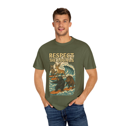 Respect the Locals: Surfs Up T-Shirt | Wear It Now | Preserve Wildlife | Jax Humor