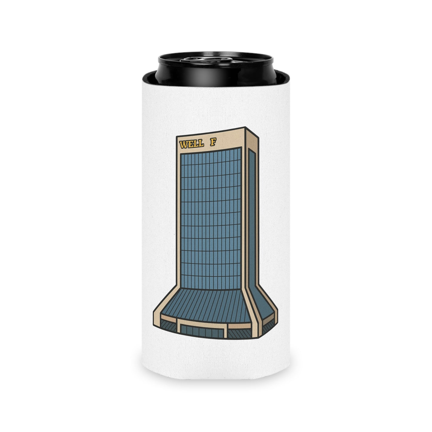 Wells Fargo Building Skinny Can Cooler | Party On | Jax Humor