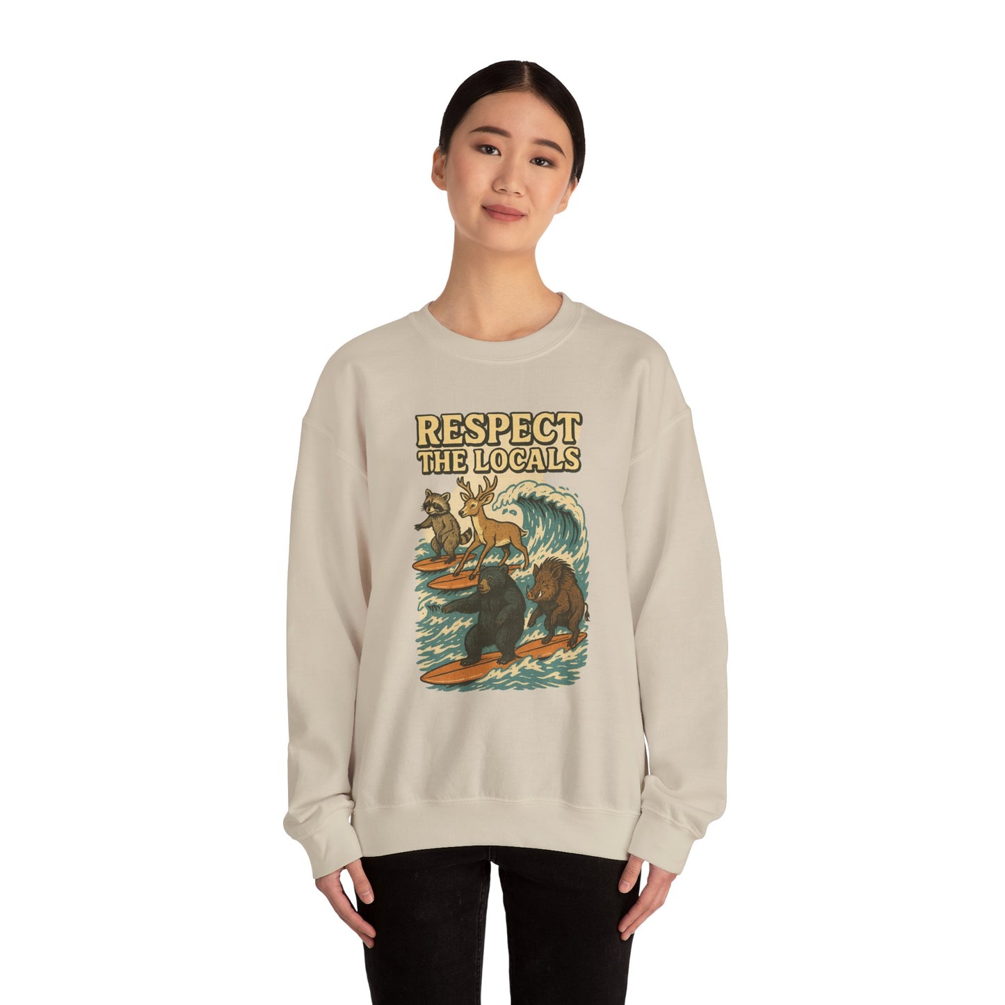 Respect the Locals: Surfs Up Sweater | Wear It Now | Preserve Wildlife | Jax Humor