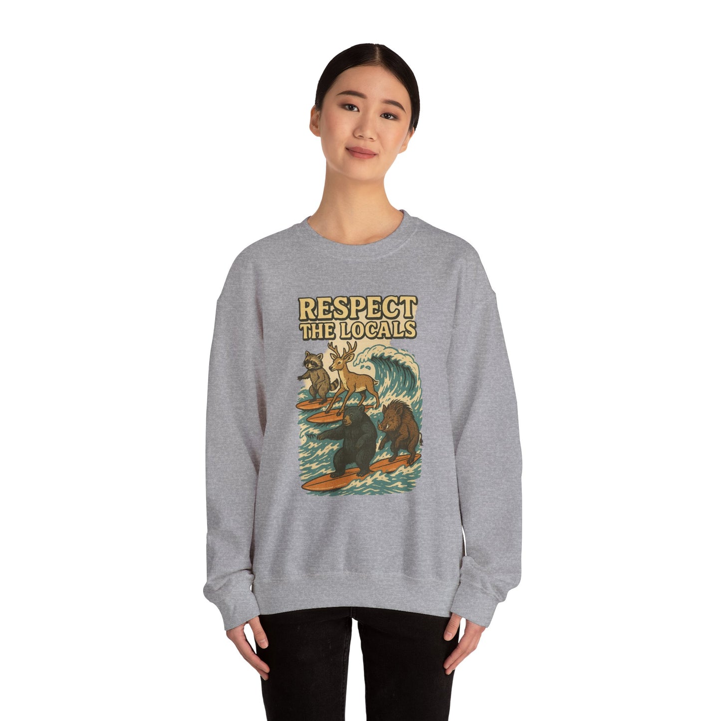 Respect the Locals: Surfs Up Sweater | Wear It Now | Preserve Wildlife | Jax Humor