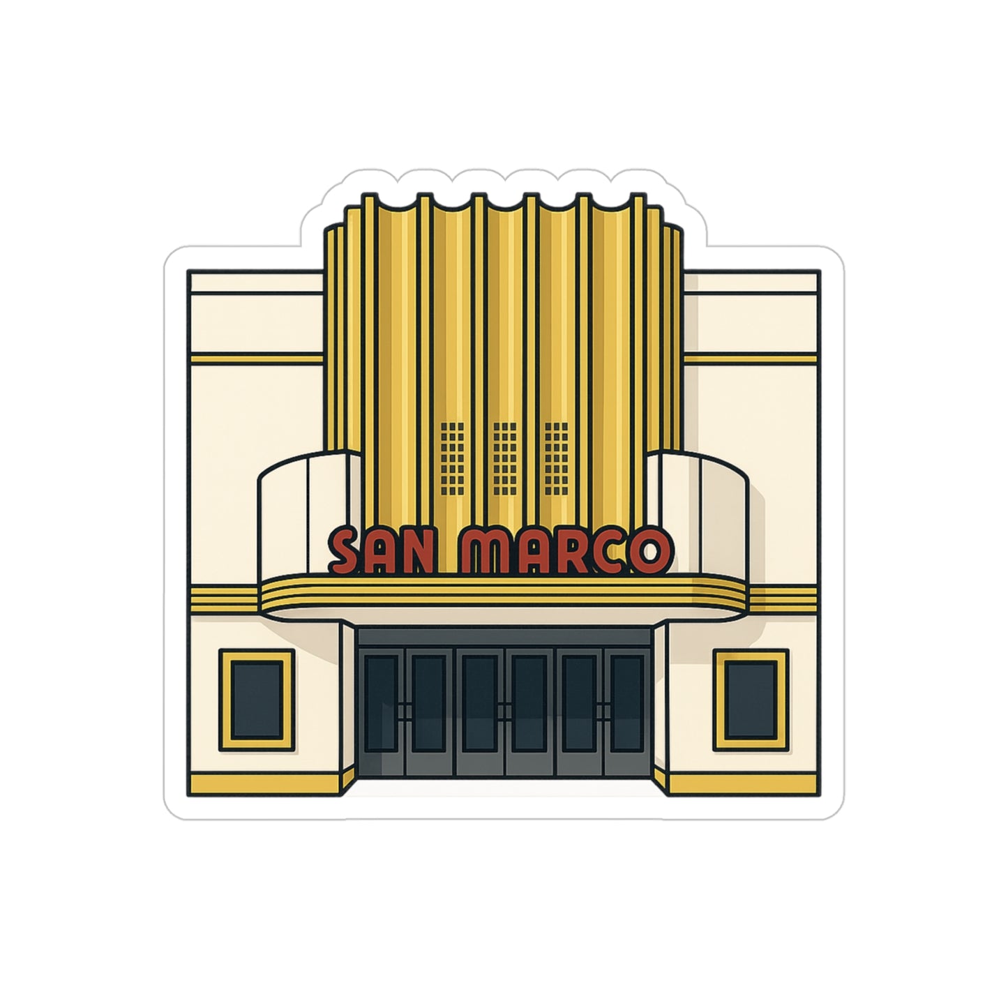 San Marco Theatre Sticker | Get Yours | Jax Humor