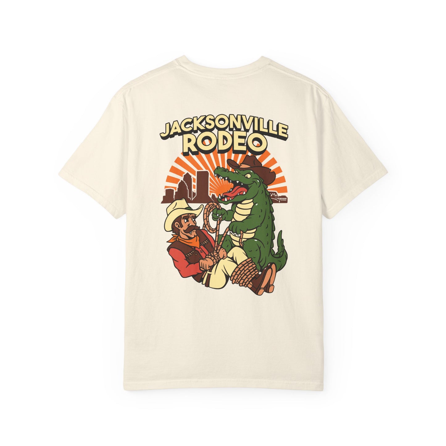 Jacksonville Rodeo T-Shirt: Vintage Cowboy & Alligator Rodeo Graphic Tee