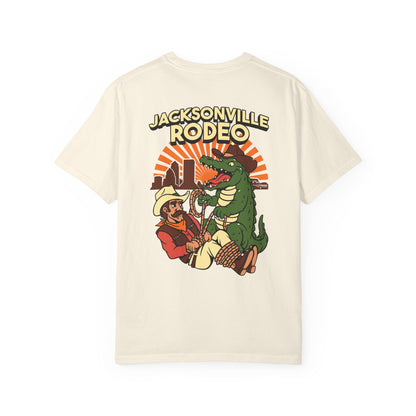 Jacksonville Rodeo T-Shirt: Vintage Cowboy & Alligator Rodeo Graphic Tee