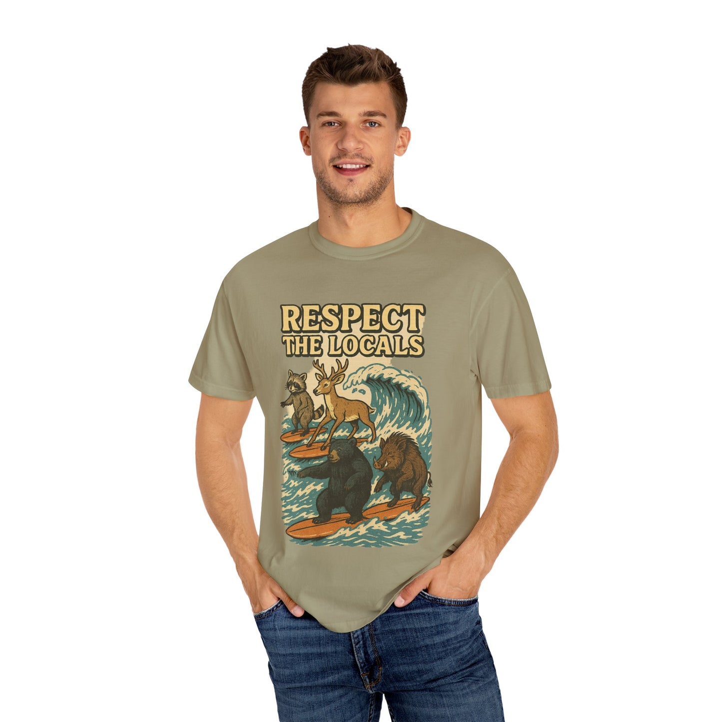 Respect the Locals: Surfs Up T-Shirt | Wear It Now | Preserve Wildlife | Jax Humor