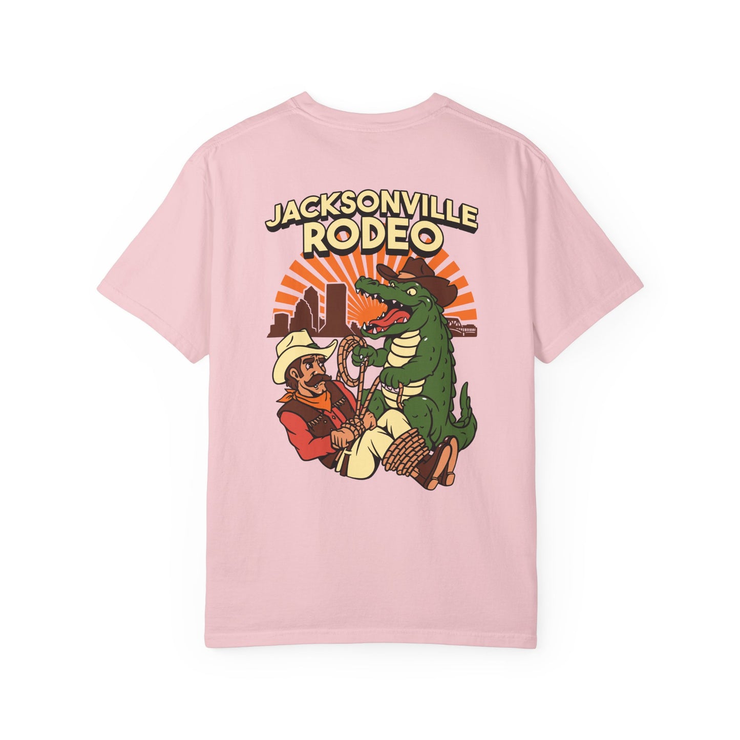 Jacksonville Rodeo T-Shirt: Vintage Cowboy & Alligator Rodeo Graphic Tee