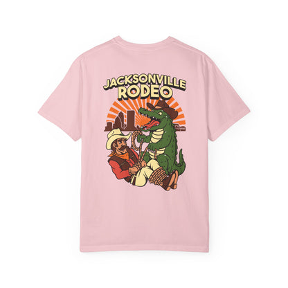 Jacksonville Rodeo T-Shirt: Vintage Cowboy & Alligator Rodeo Graphic Tee