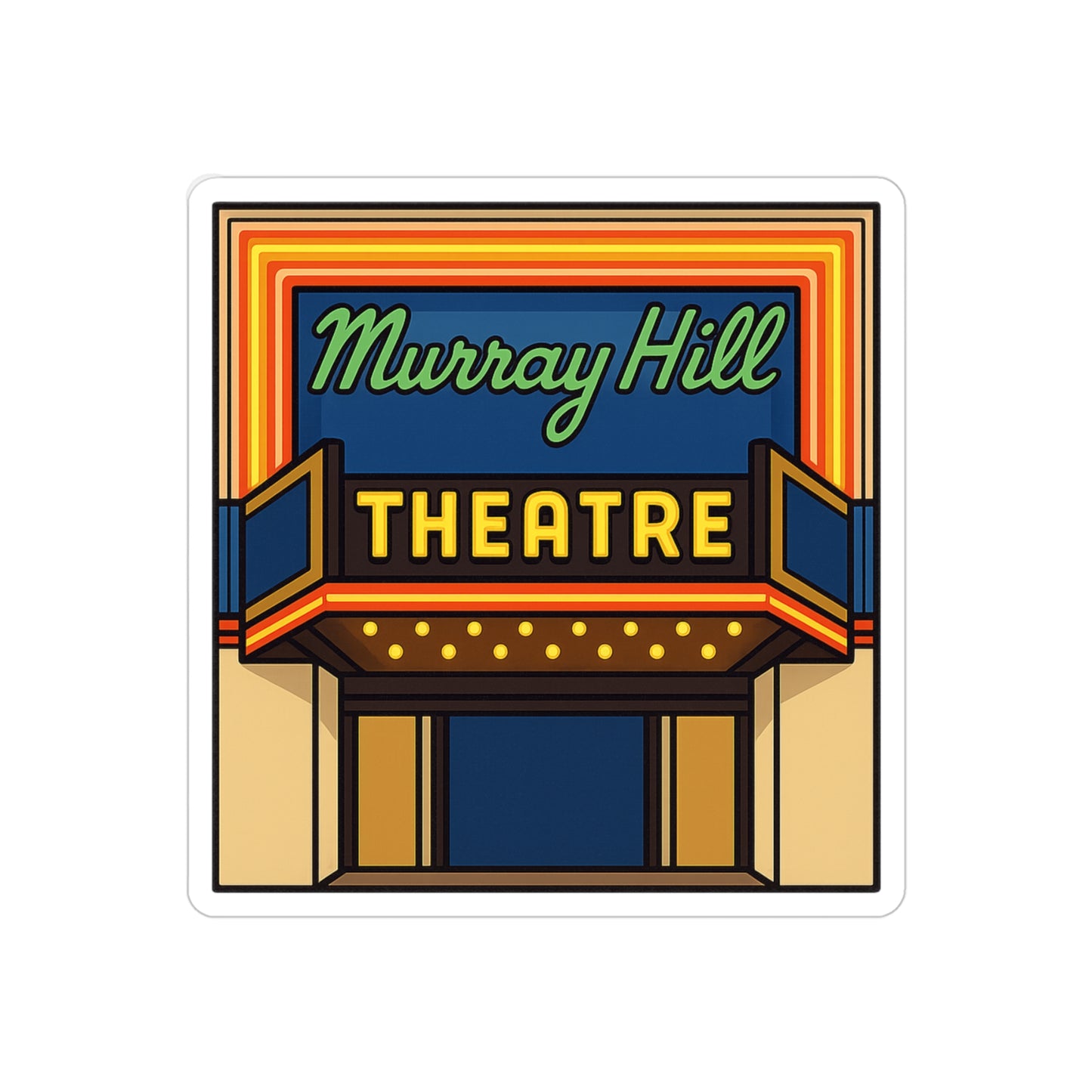 Murray Hill Theatre Sticker | Get Yours | Jax Humor