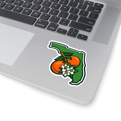 Florida Orange State Sticker | Kiss-Cut Vinyl Decal | Get Yours | Jax Humor