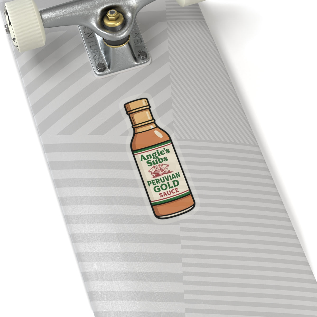 Peruvian Gold Sauce Sticker | Angie's Subs Kiss-Cut Vinyl Sticker | Get Yours Now | Jax Humor