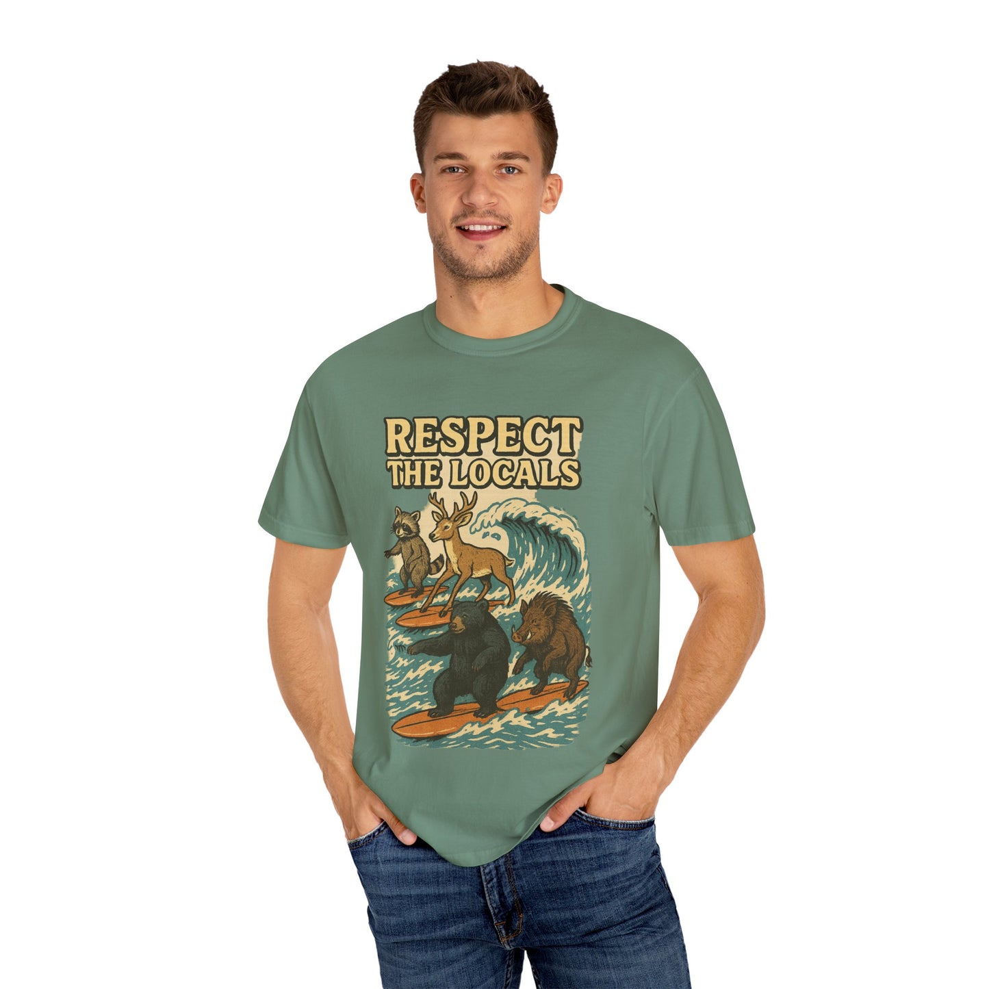 Respect the Locals: Surfs Up T-Shirt | Wear It Now | Preserve Wildlife | Jax Humor