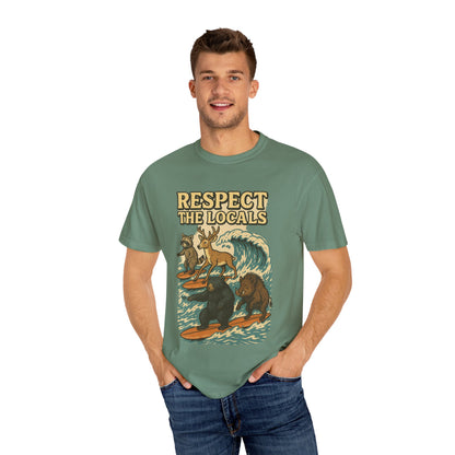 Respect the Locals: Surfs Up T-Shirt | Wear It Now | Preserve Wildlife | Jax Humor