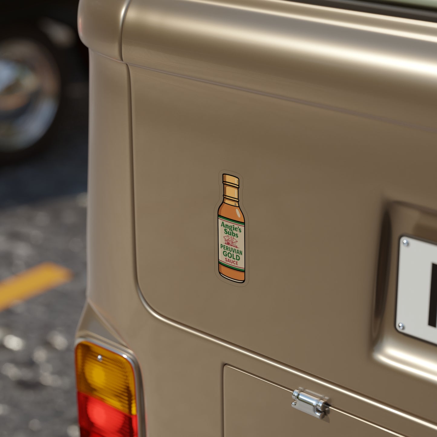 Angie's Peruvian Gold Sauce Outdoor Sticker | Get Yours Now | Jax Humor