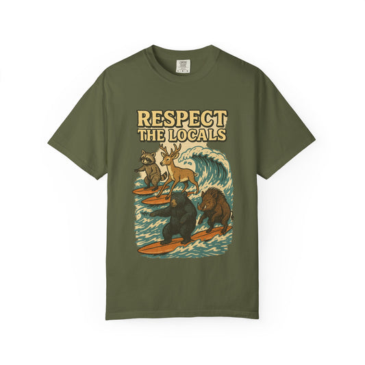 Respect the Locals: Surfs Up T-Shirt | Wear It Now | Preserve Wildlife | Jax Humor