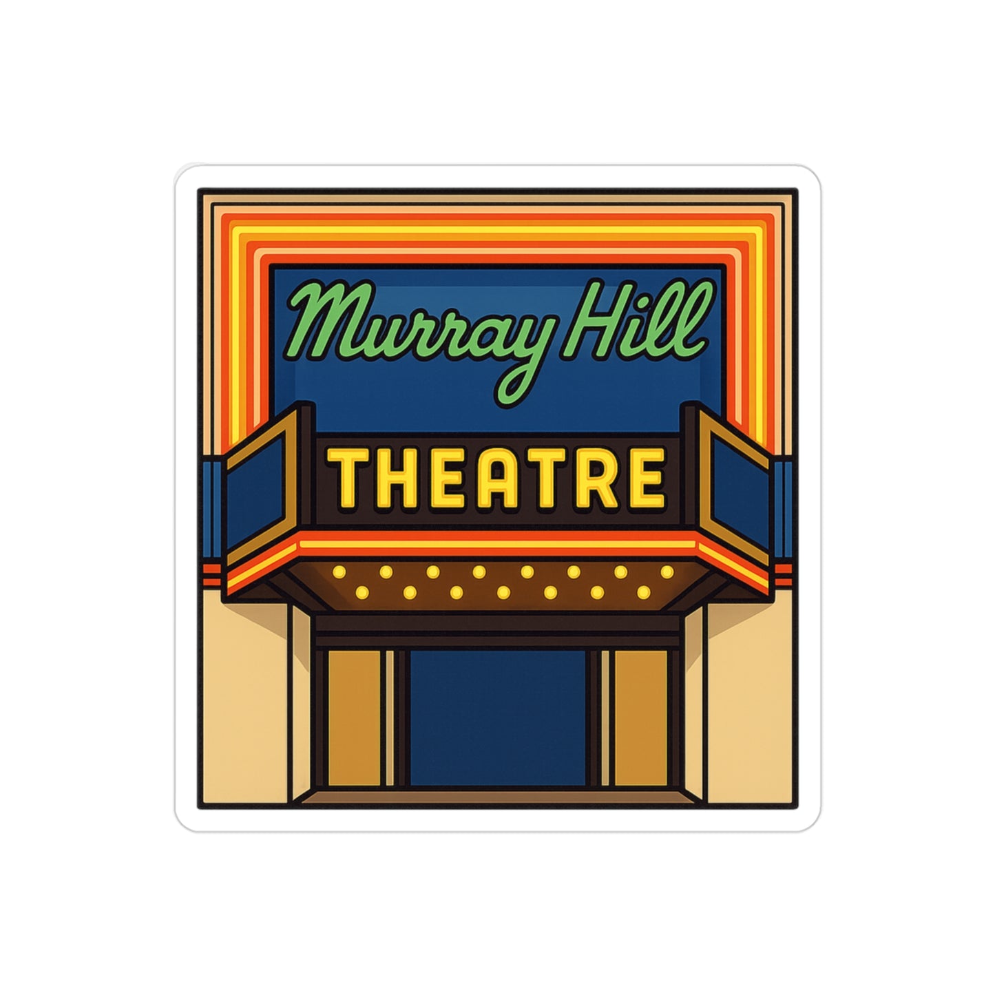 Murray Hill Theatre Sticker | Get Yours | Jax Humor