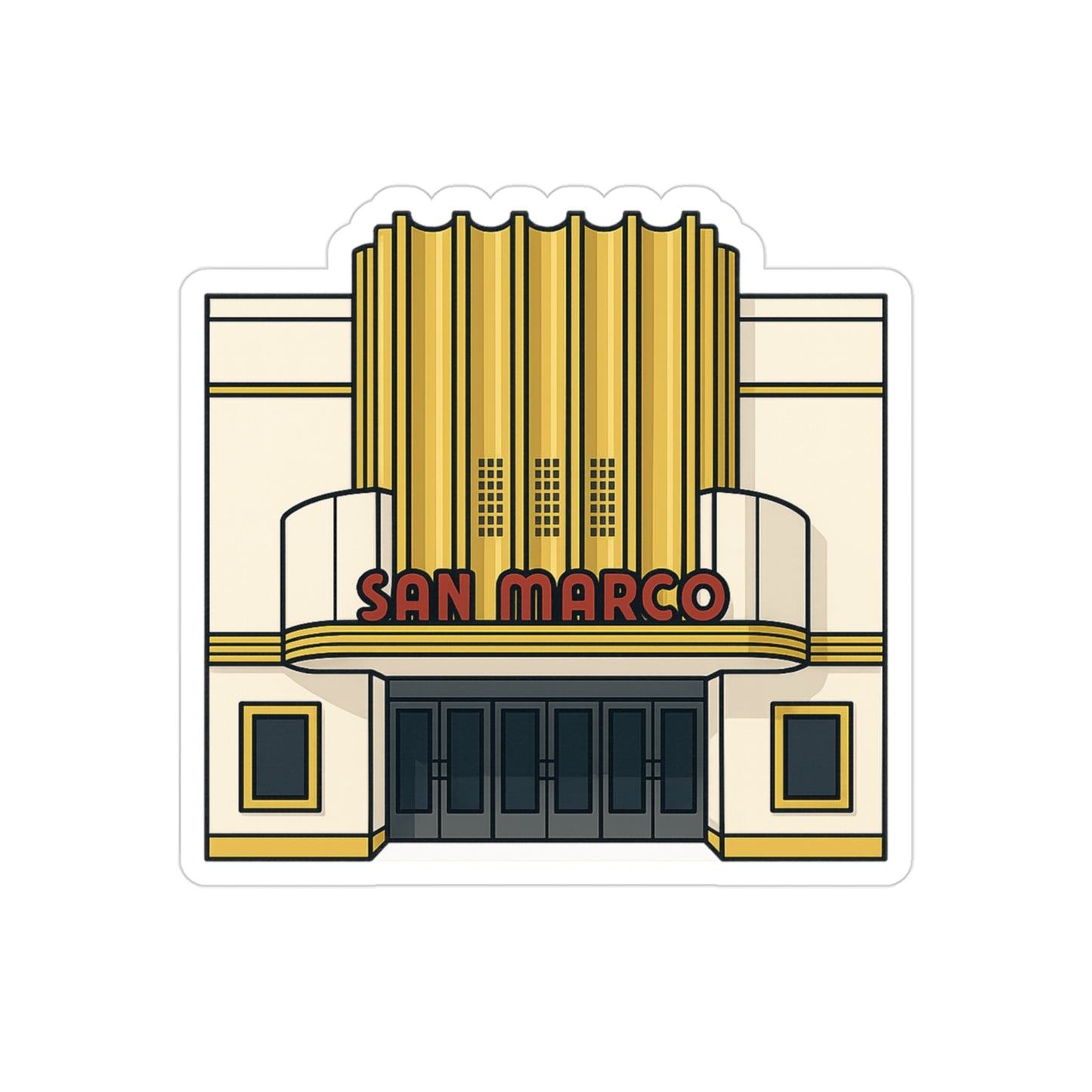 San Marco Theatre Sticker | Get Yours | Jax Humor