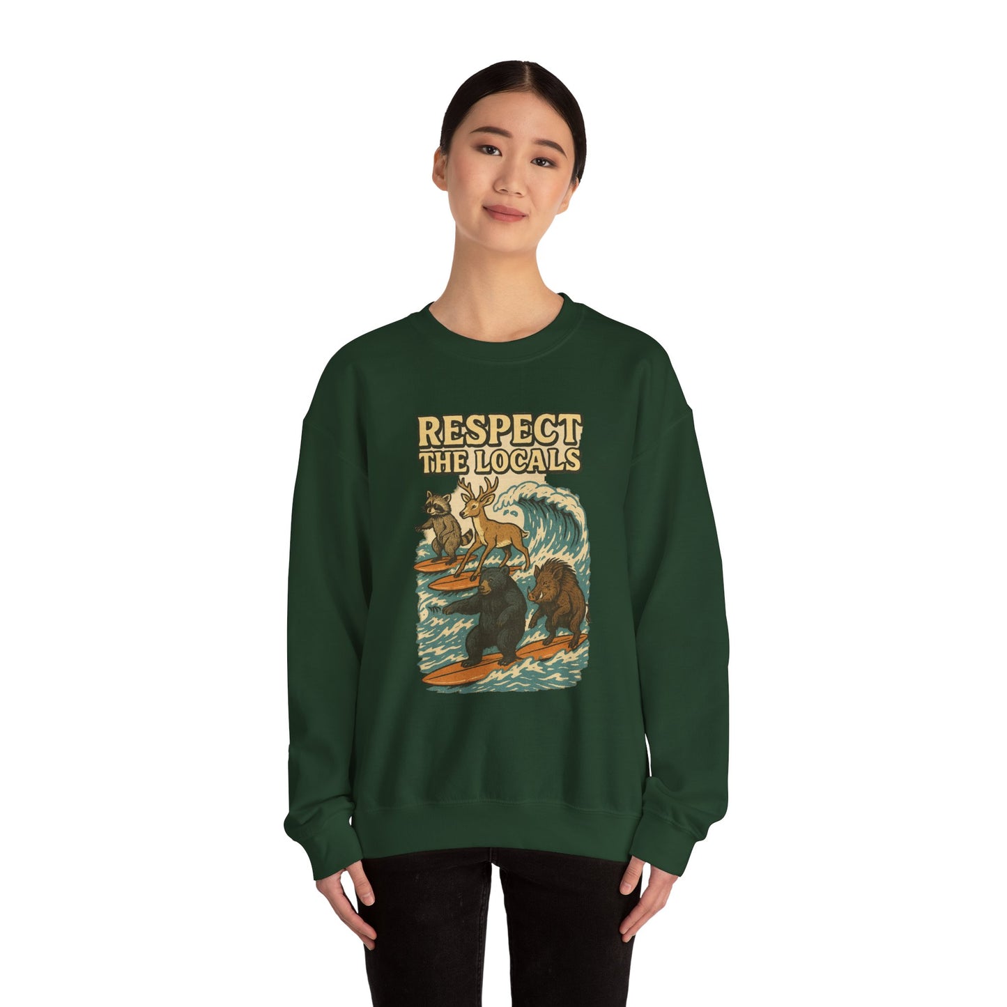 Respect the Locals: Surfs Up Sweater | Wear It Now | Preserve Wildlife | Jax Humor