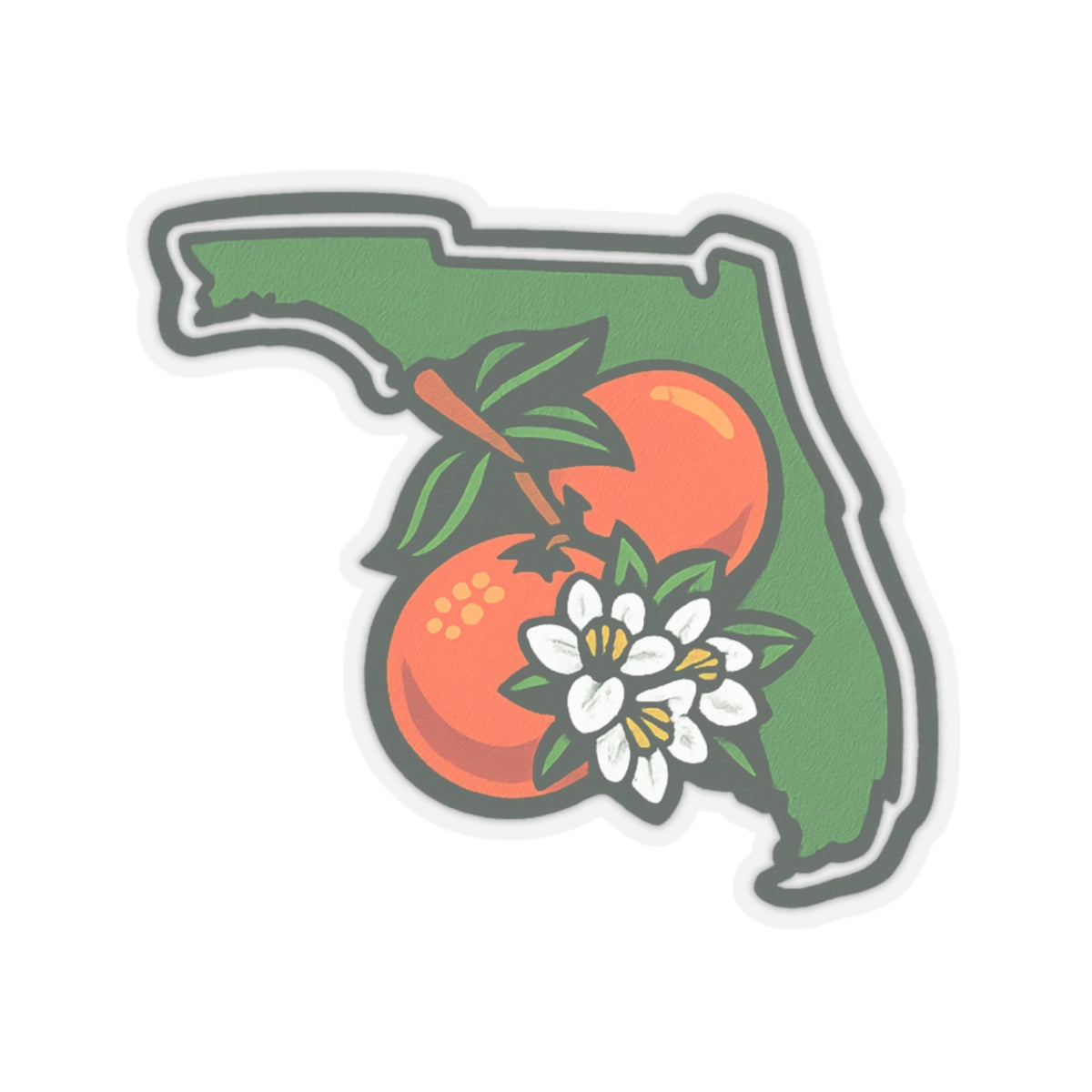 Florida Orange State Sticker | Kiss-Cut Vinyl Decal | Get Yours | Jax Humor