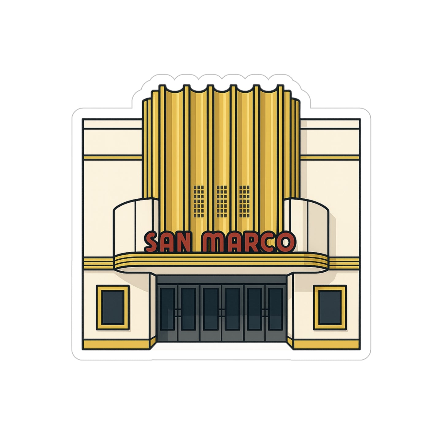 San Marco Theatre Sticker | Get Yours | Jax Humor