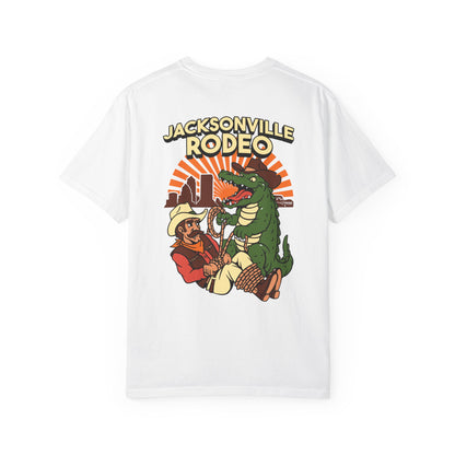Jacksonville Rodeo T-Shirt: Vintage Cowboy & Alligator Rodeo Graphic Tee