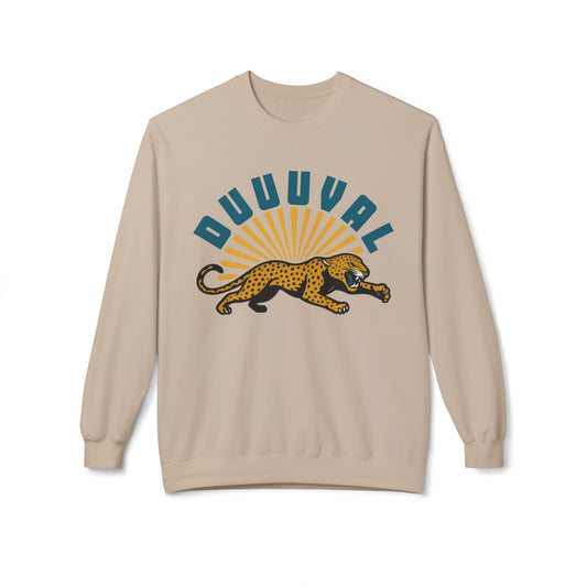 Duval Jaguars Game-day Fleece Crewneck Sweatshirt | Wear It Now | Jax Humor