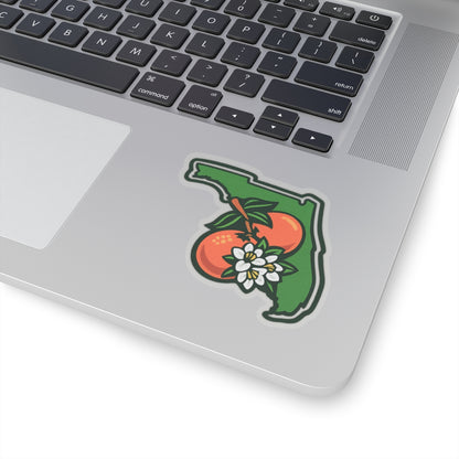 Florida Orange State Sticker | Kiss-Cut Vinyl Decal | Get Yours | Jax Humor