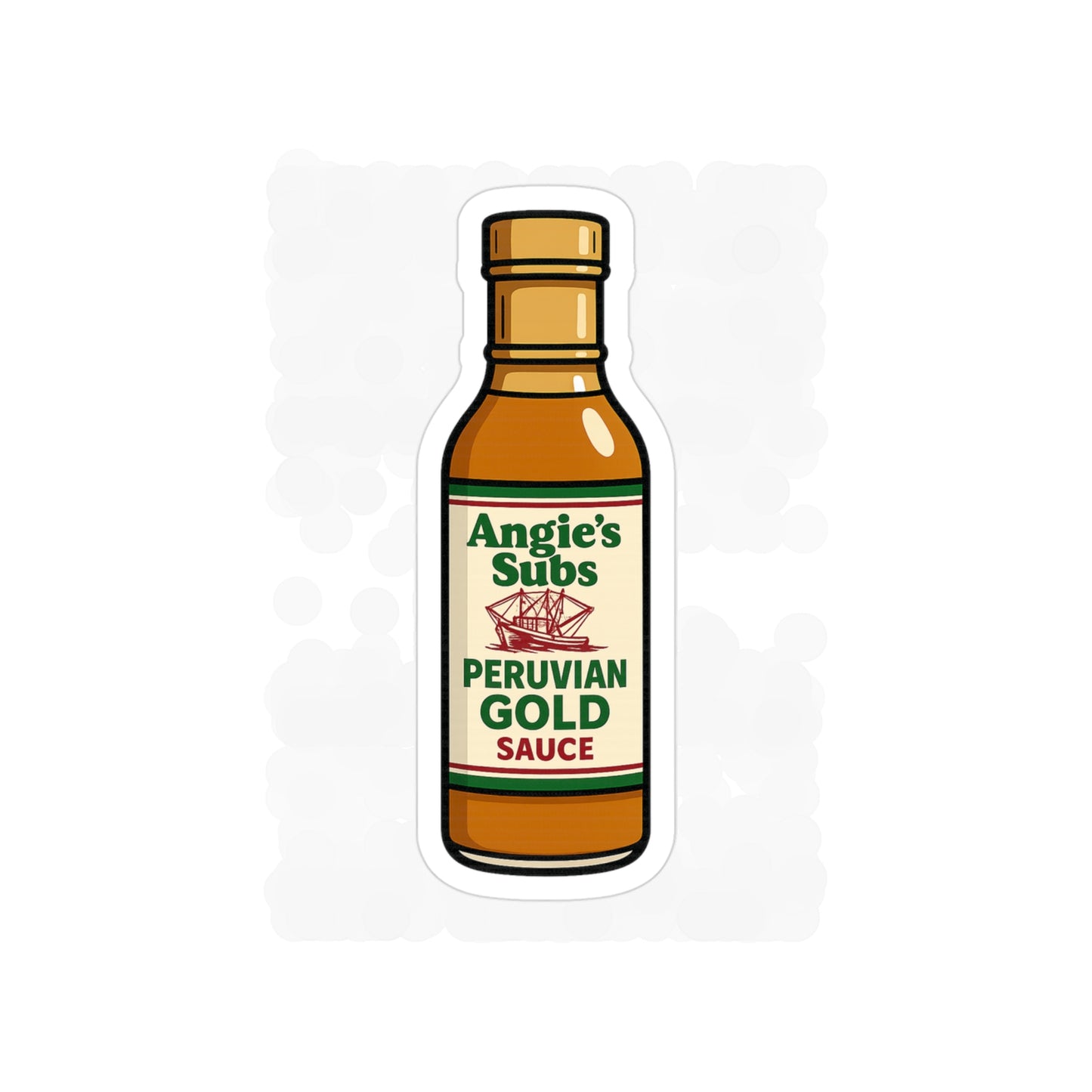 Angie's Peruvian Gold Sauce Outdoor Sticker | Get Yours Now | Jax Humor