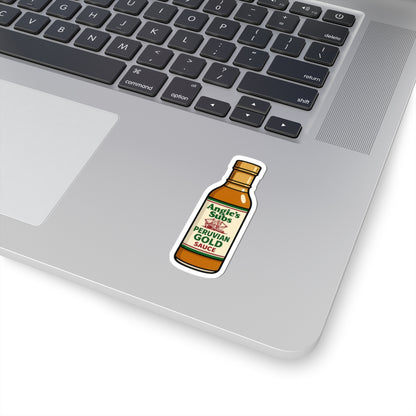 Peruvian Gold Sauce Sticker | Angie's Subs Kiss-Cut Vinyl Sticker | Get Yours Now | Jax Humor