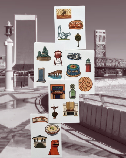 Jacksonville Sticker Pack | 20 Vinyl Stickers